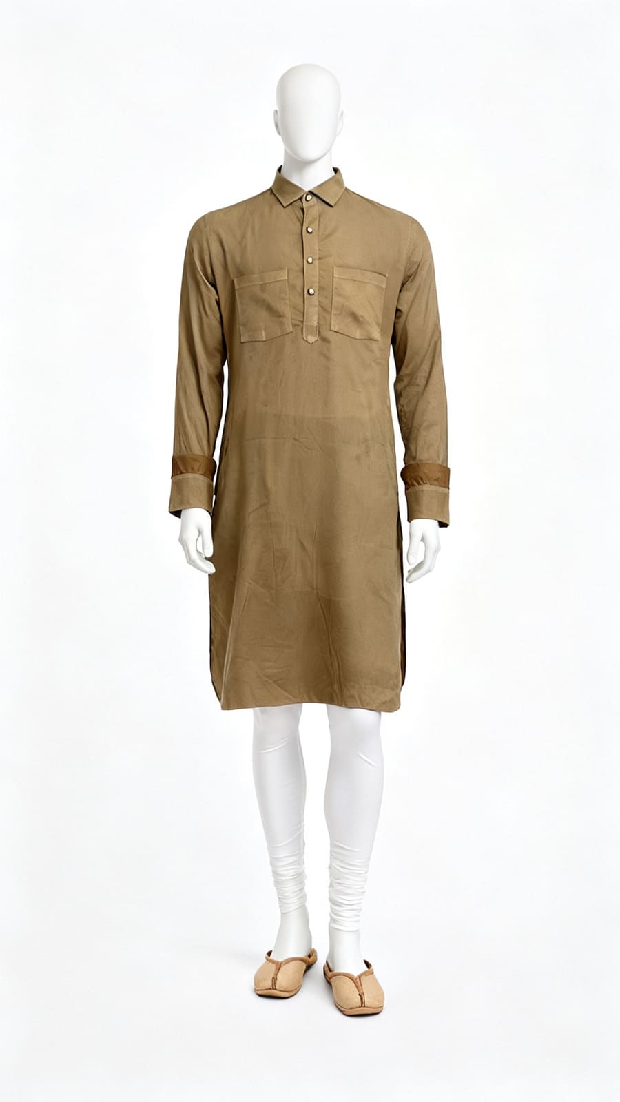 Men Camel Brown Kurta