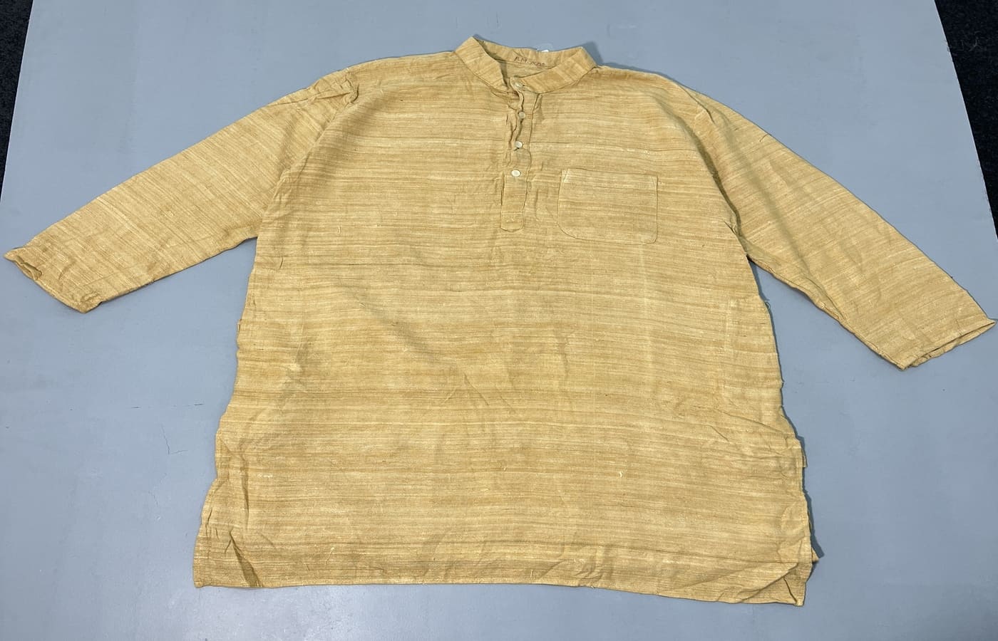 Mustard Slub Kurta - Image 4