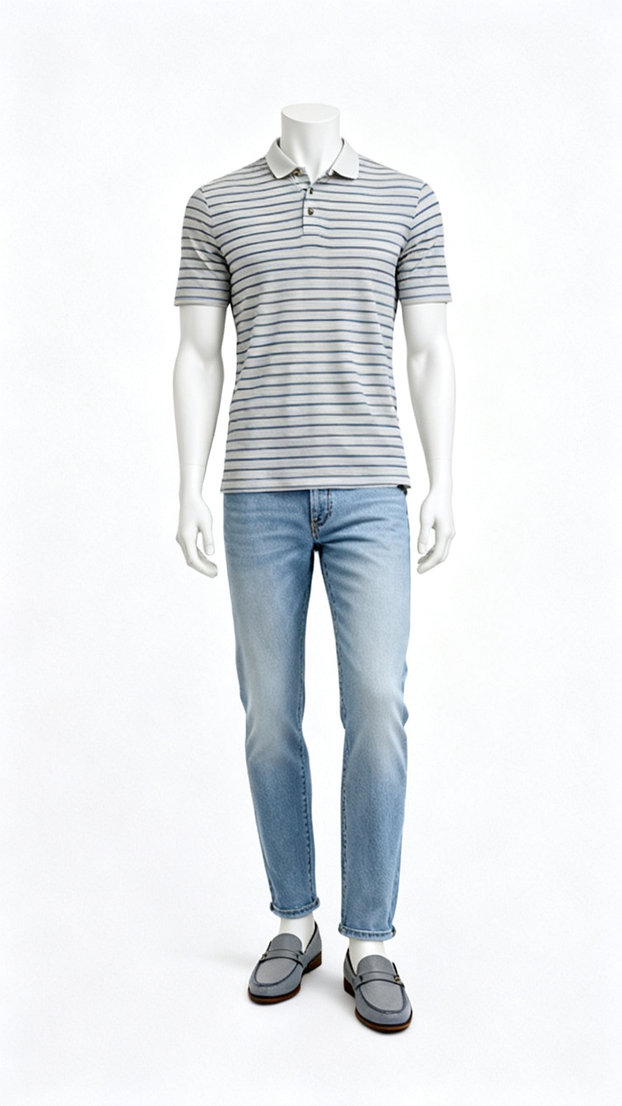 Men’s Striped Polo T-Shirt