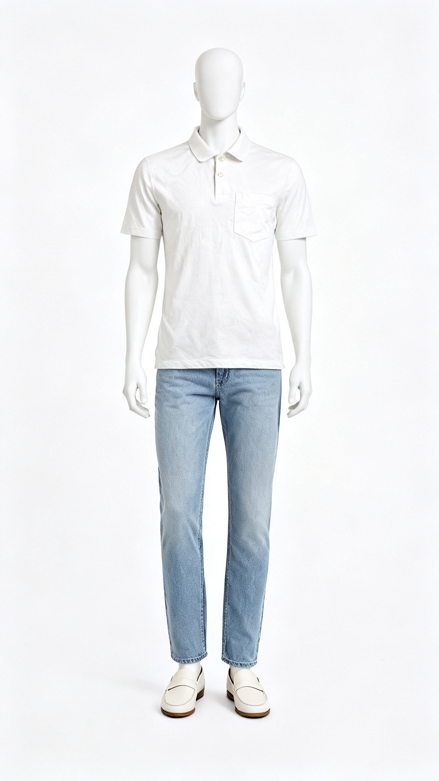 White_Solid_Polo_Tshirt