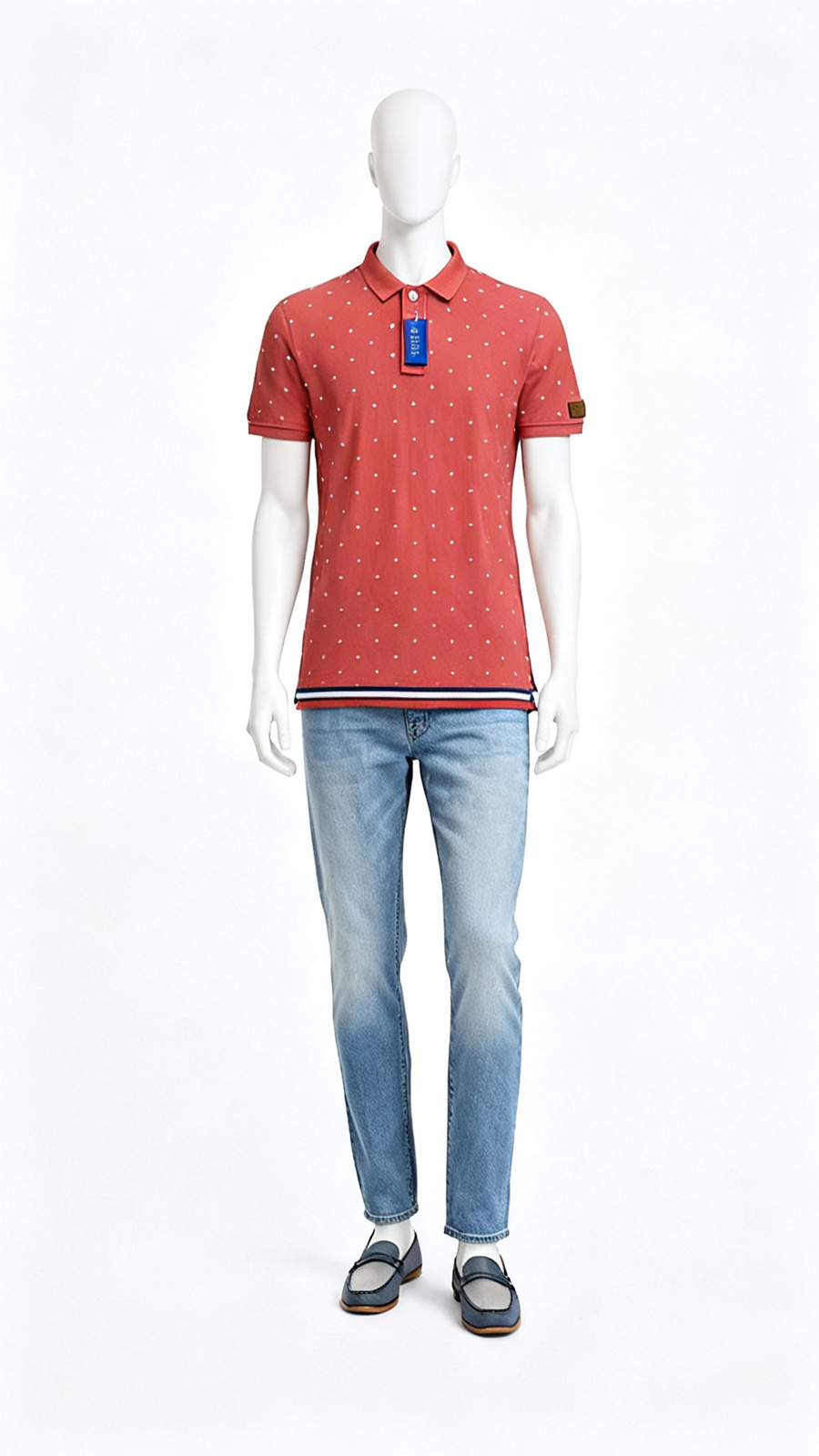 Red Polka Dot Polo T-Shirt
