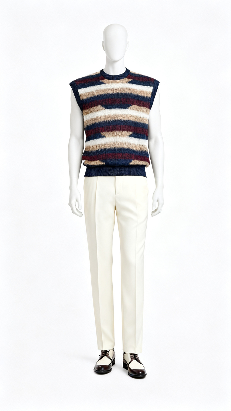 Men Multicolor Sleeveless Sweater