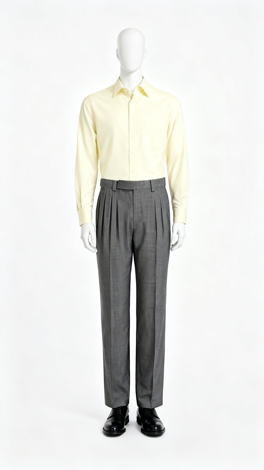 Charcoal Textured Formal Suit Trouser