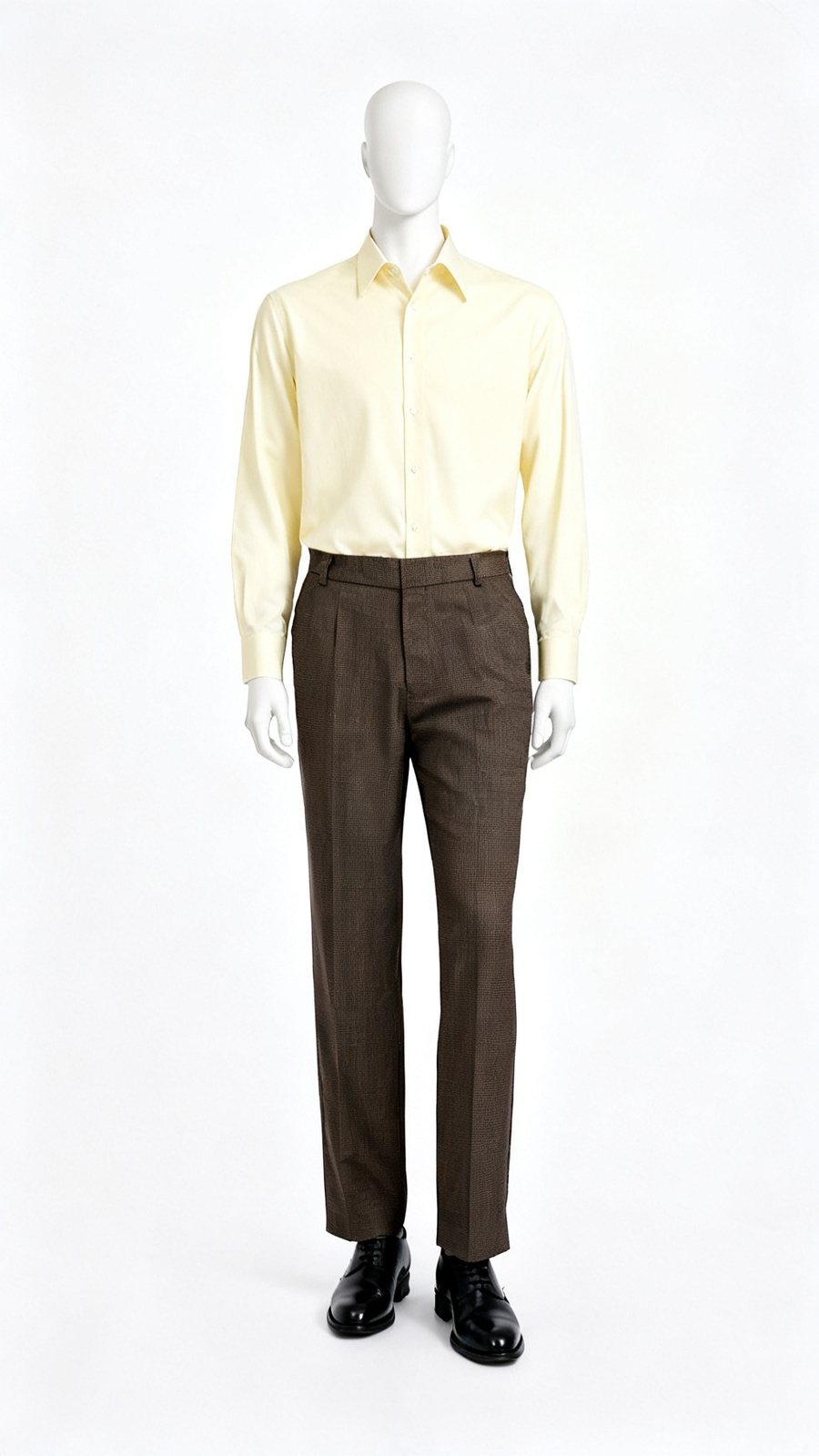 Brown Micro Check Formal Trouser