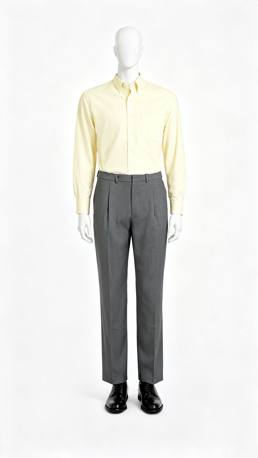 Grey Textured Formal Suit Trouser