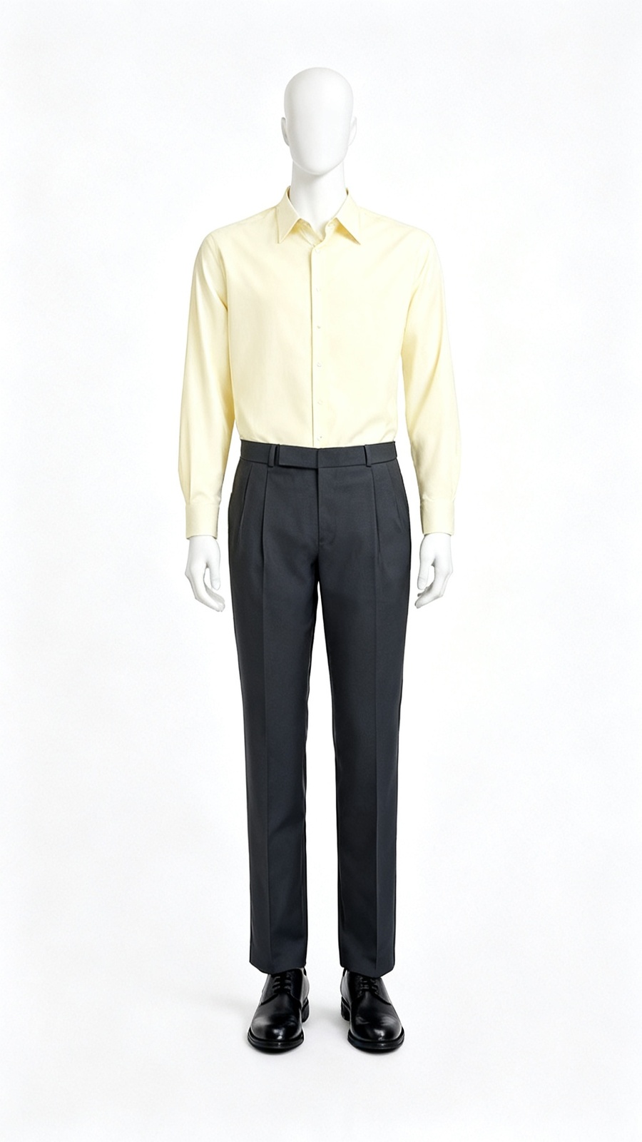 Charcoal Solid Formal Suit Trouser