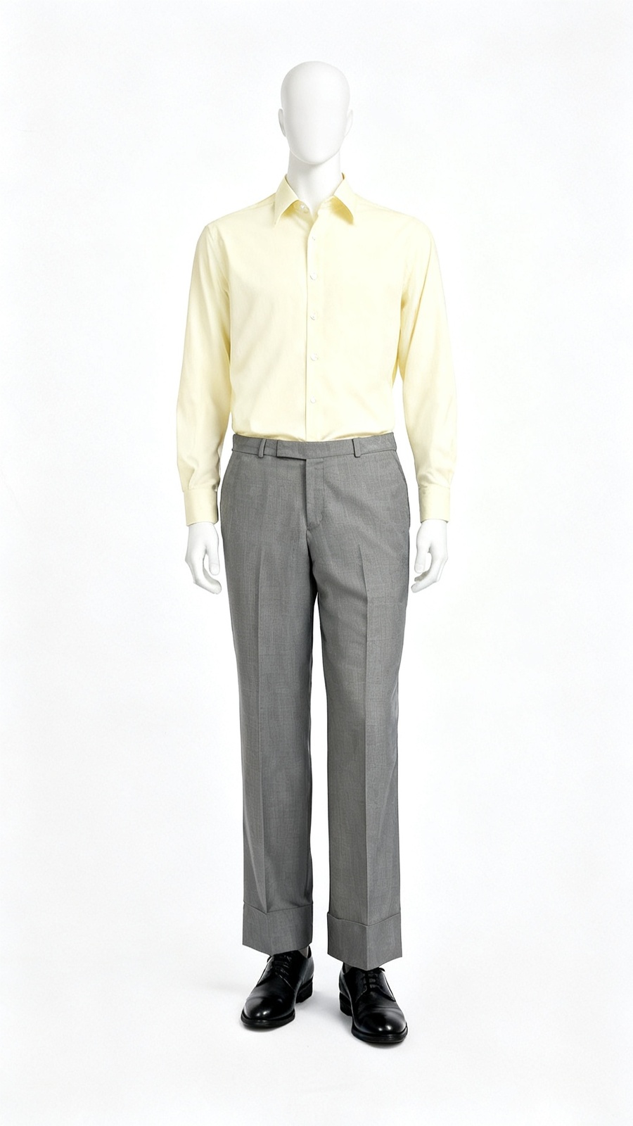 Light Grey Relaxed Fit Formal Trousers