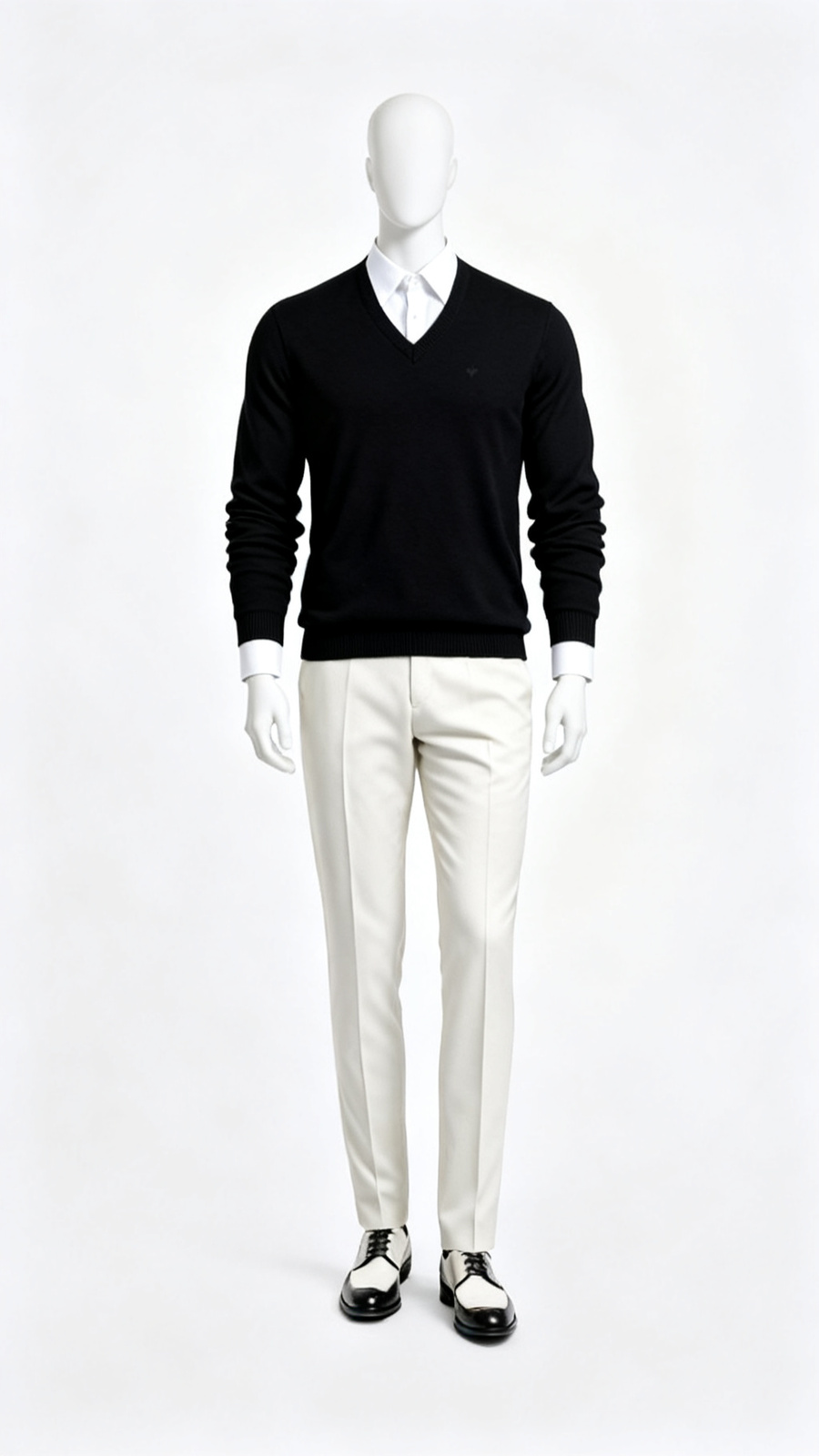Men Solid V-Neck Sweater