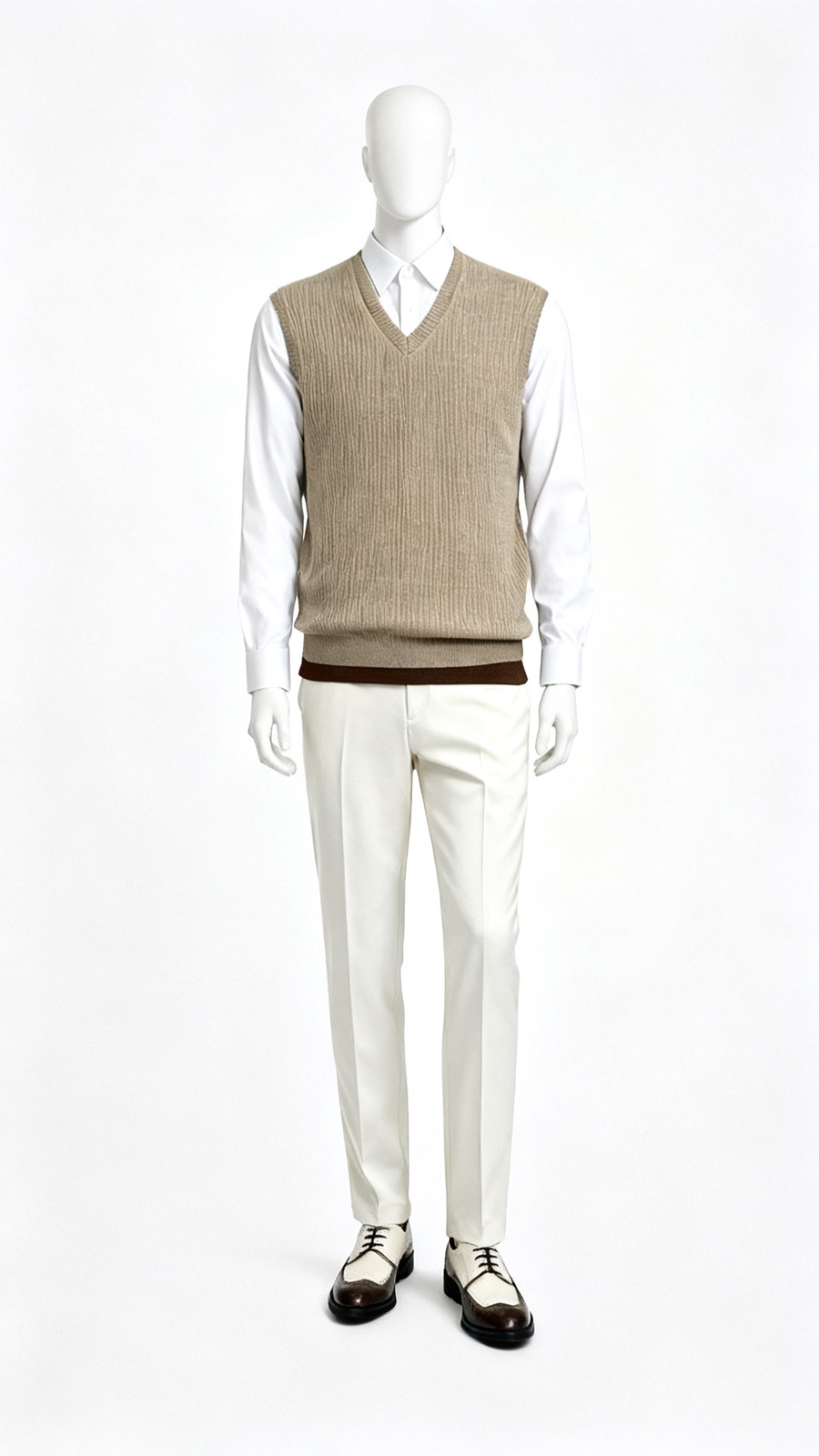 Olive V Neck Knit Sweater