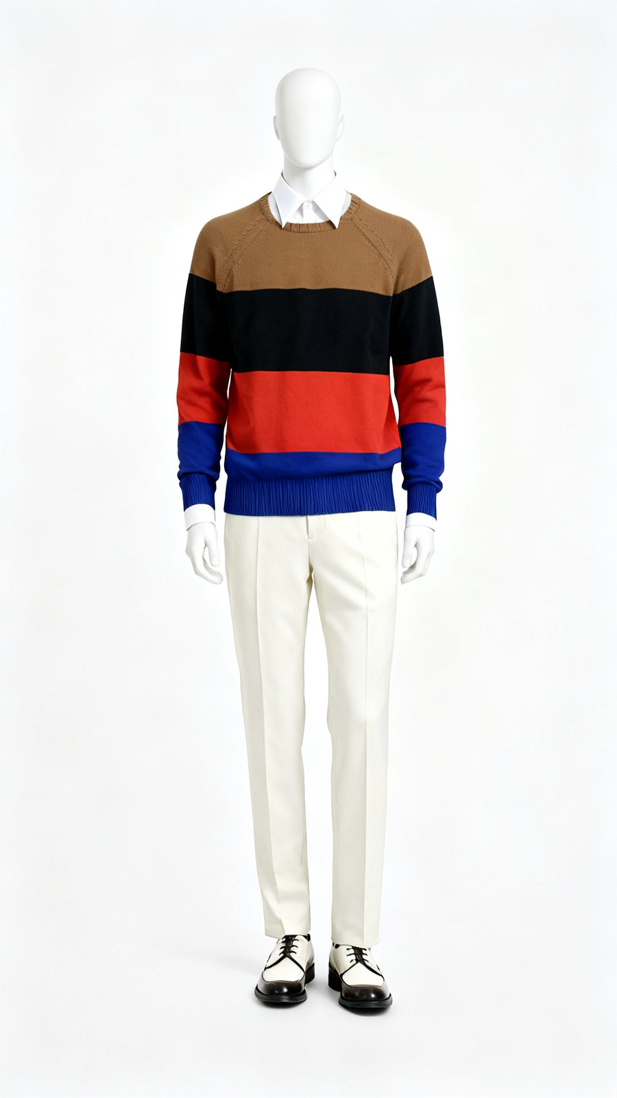 Multi Color Block Knit Sweater
