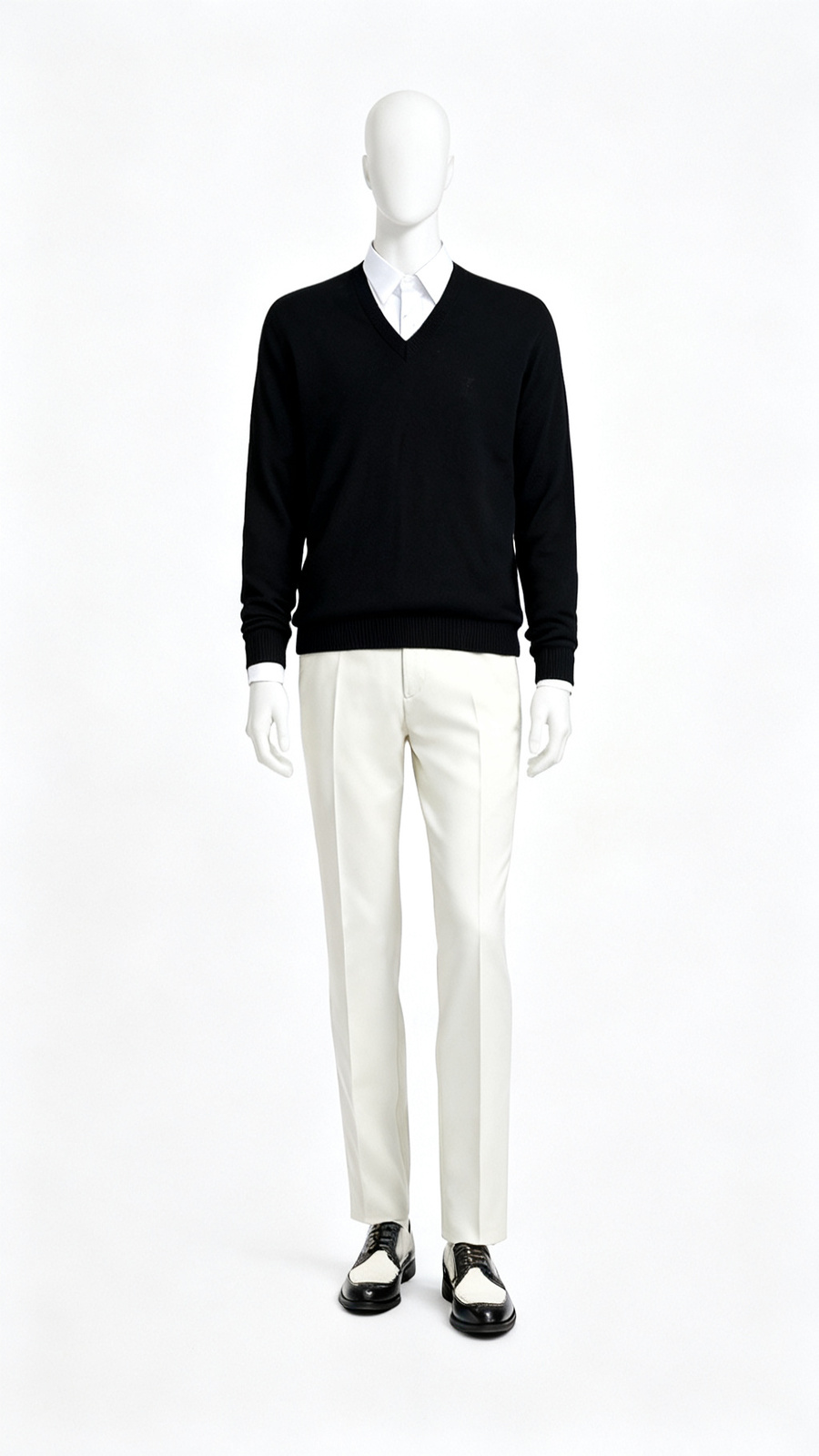 Black V Neck Classic Sweater