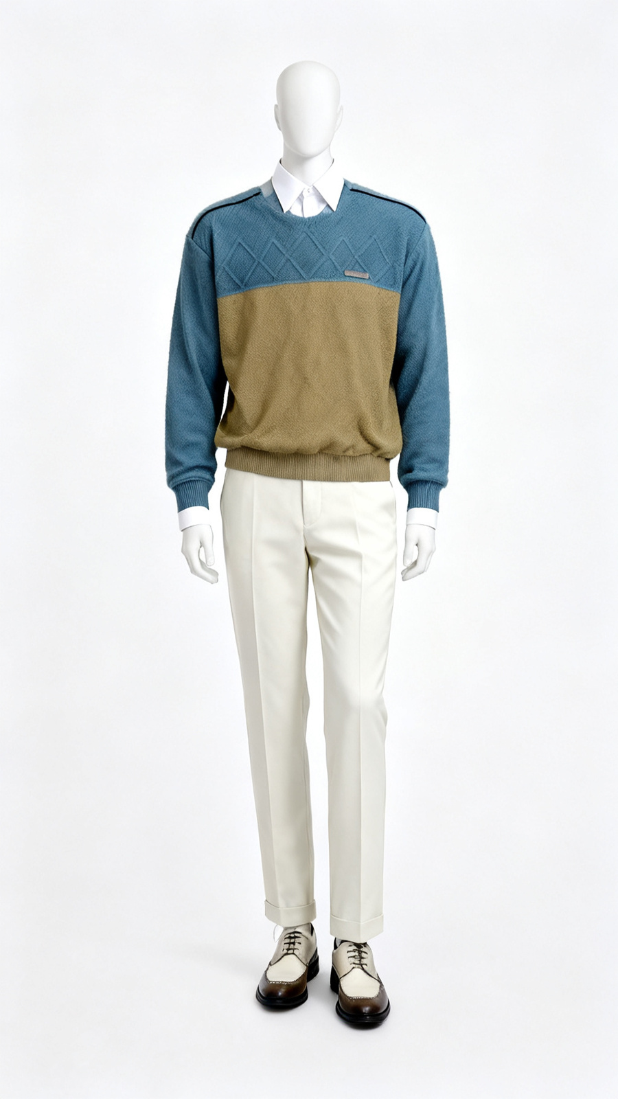 Multi Color Textured Knit Sweater