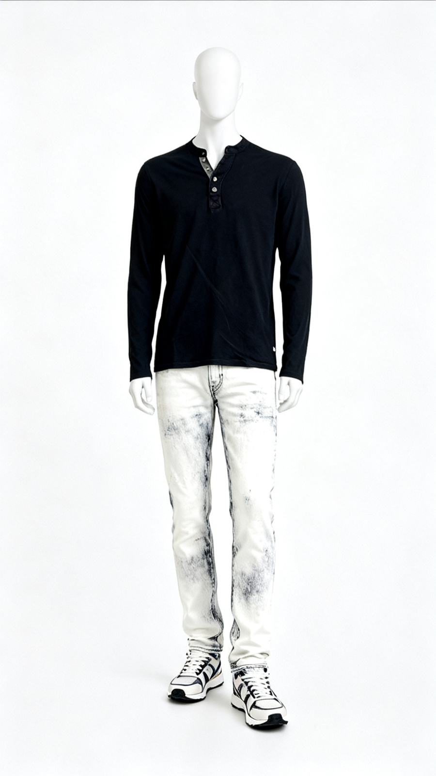 Men’s Black Henley T-Shirt