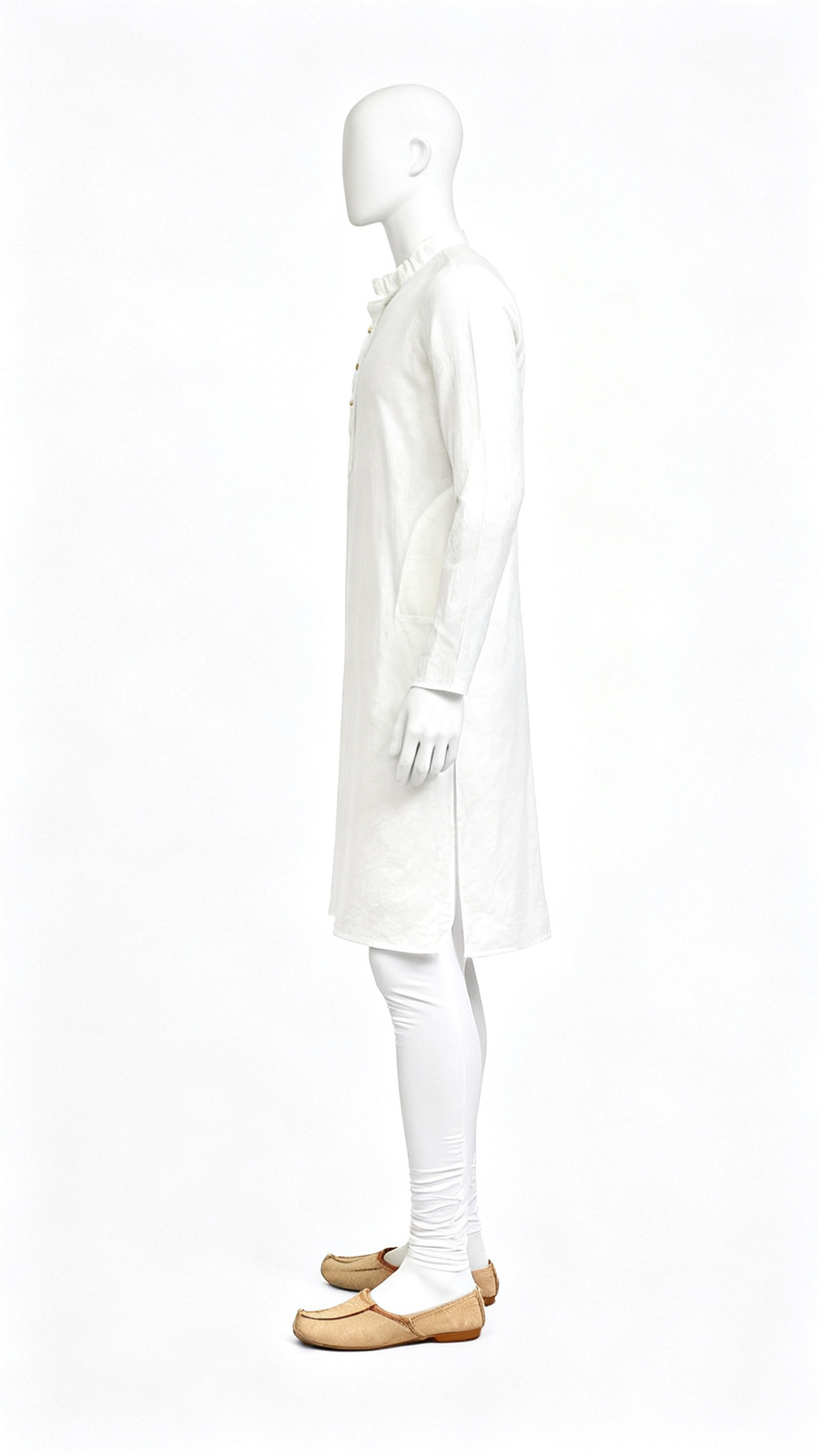 Men Solid White Kurta