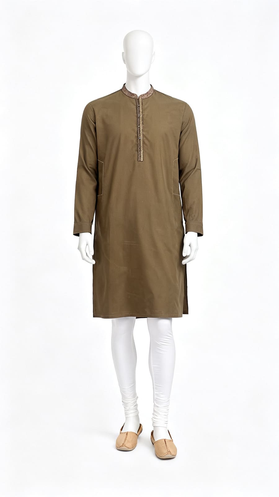 Olive Green Straight Kurta