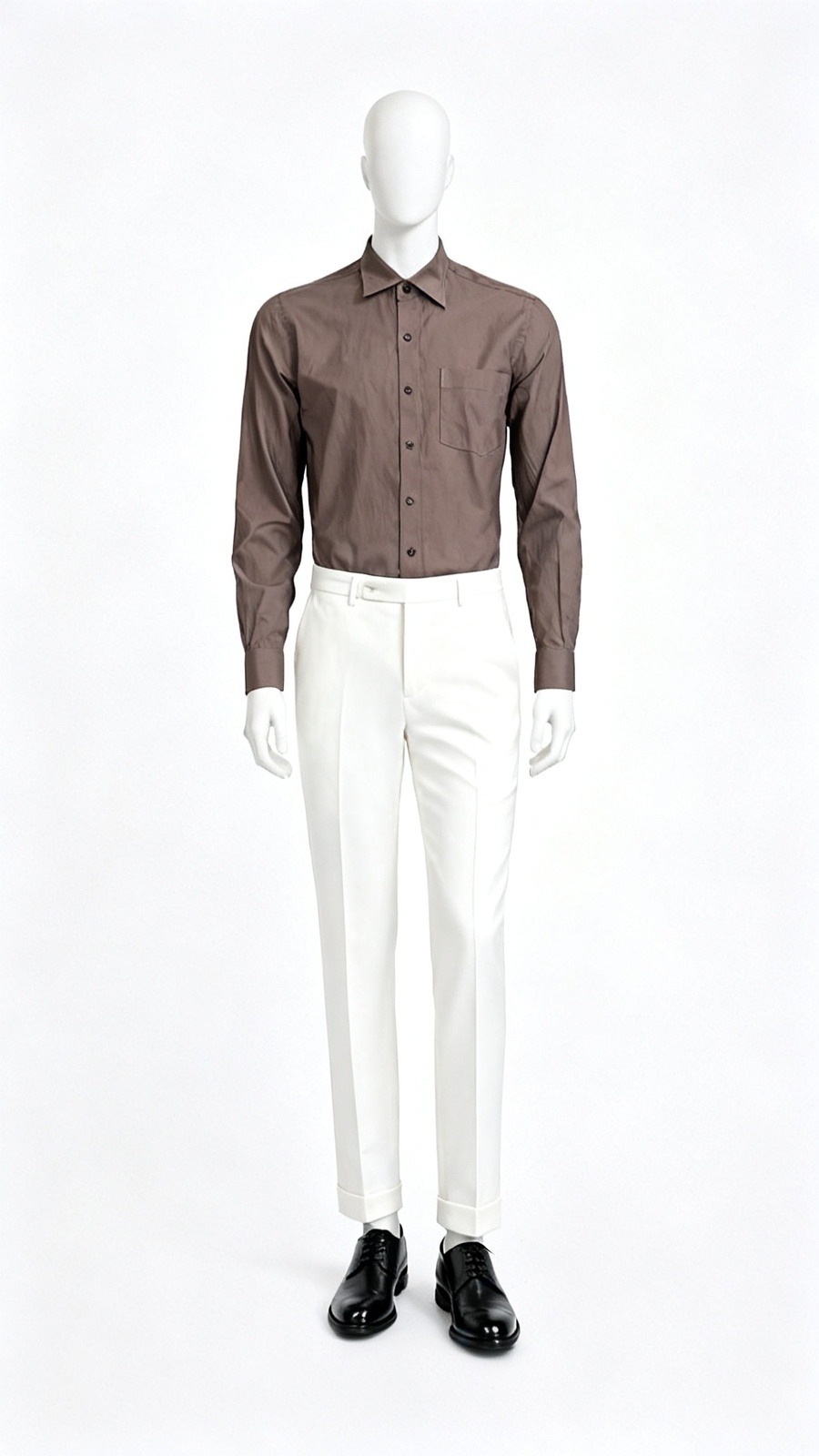 Mocha Brown Solid Shirt