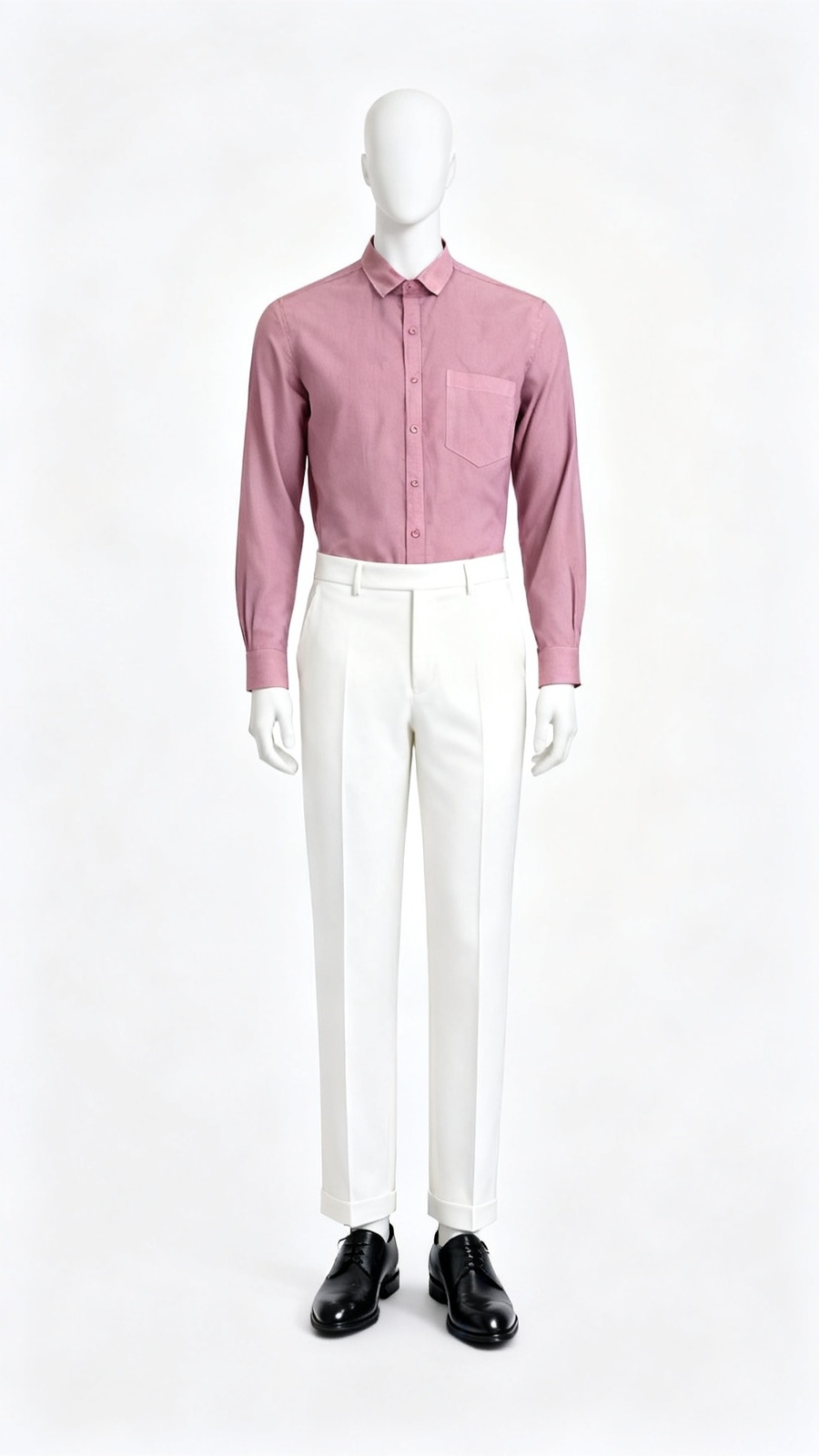 Pink Solid Casual Shirt