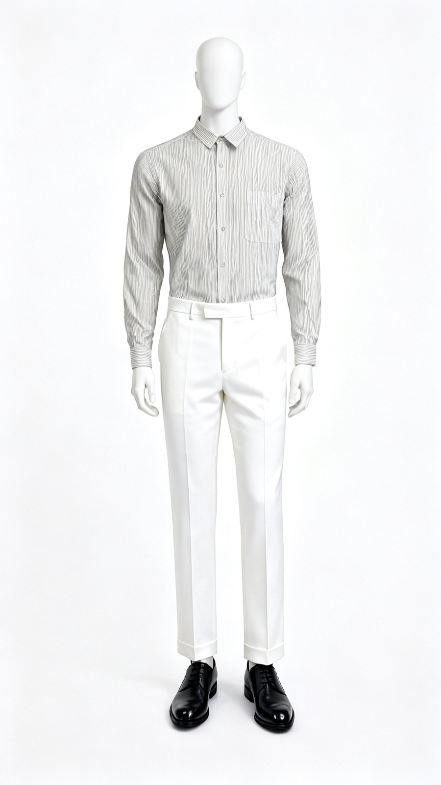 Grey Multi-Stripe Formal Shirt