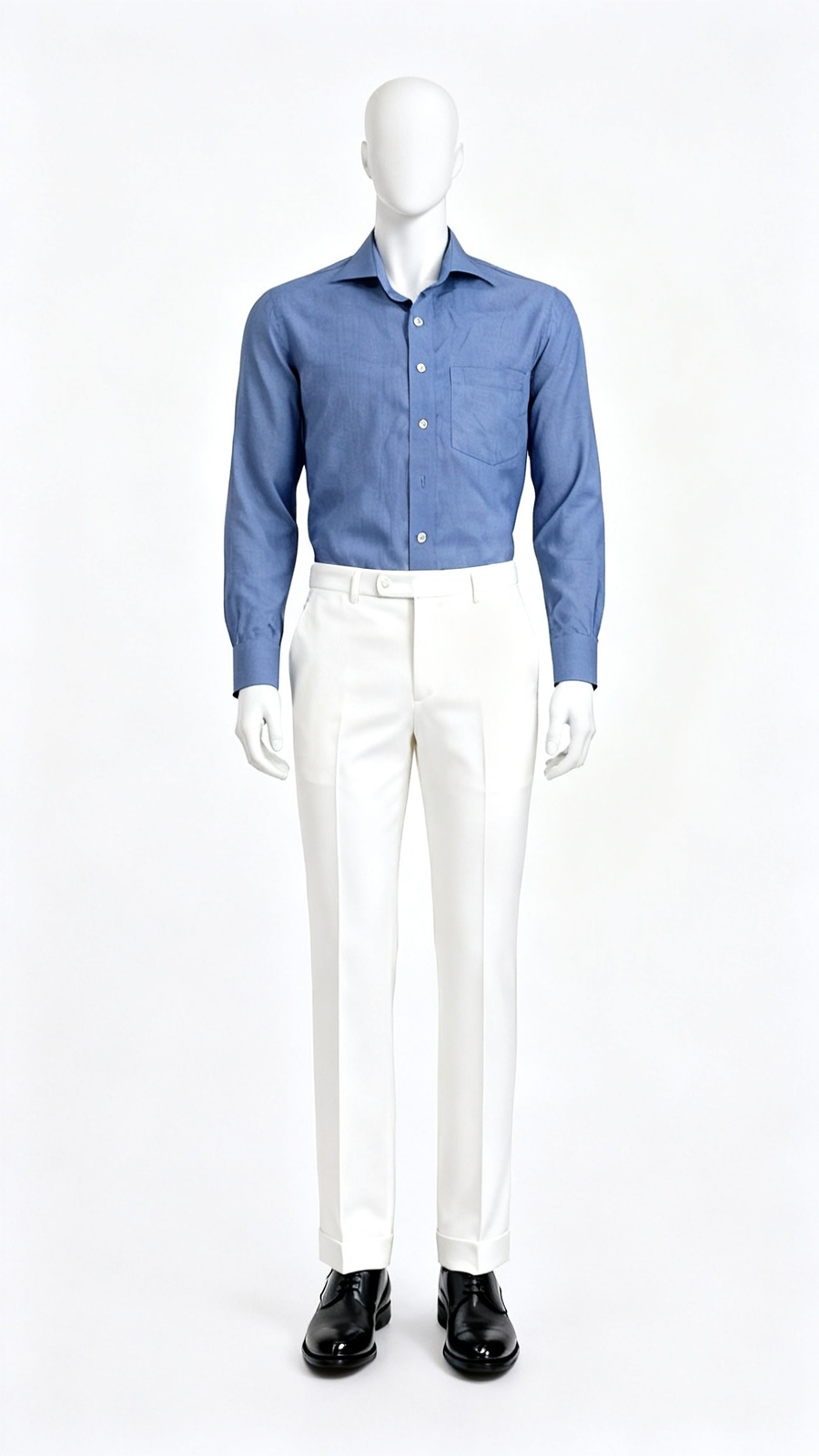Plain Blue Office Shirt