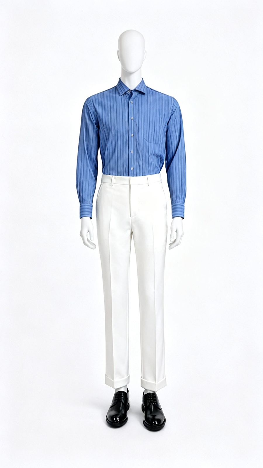 Blue Multi-Stripe Office Shirt