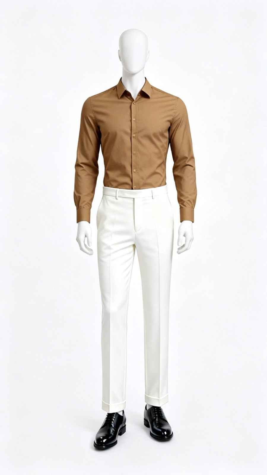 Camel Brown Solid Shirt