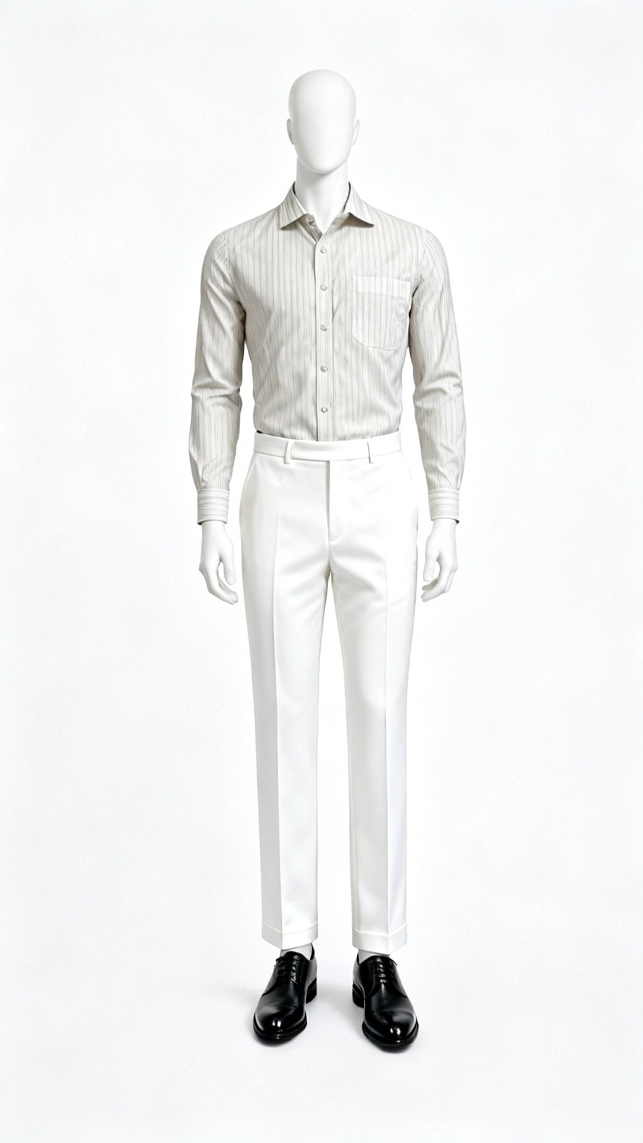 Beige Multi-Stripe Shirt