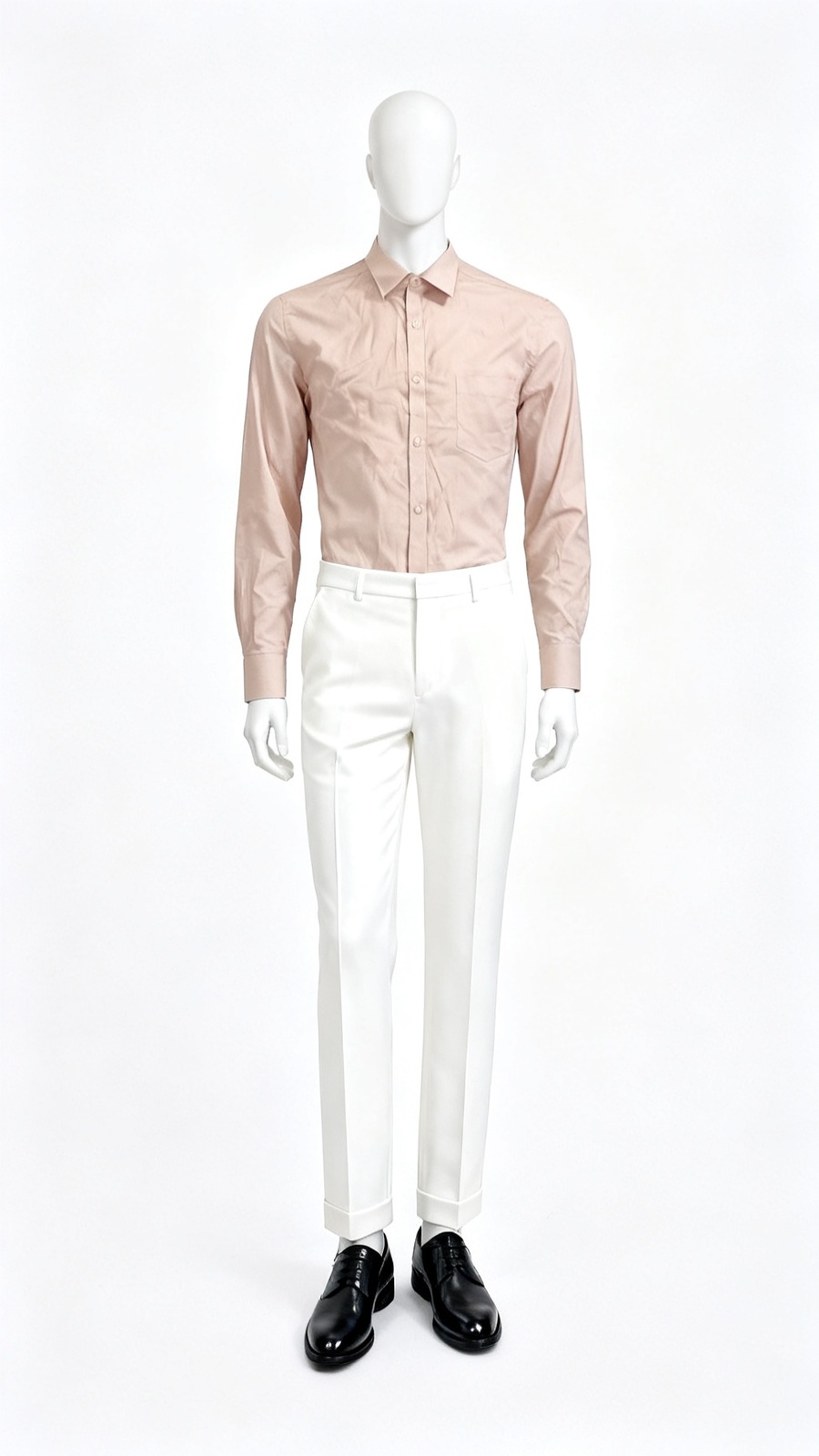 Peach Solid Casual Shirt
