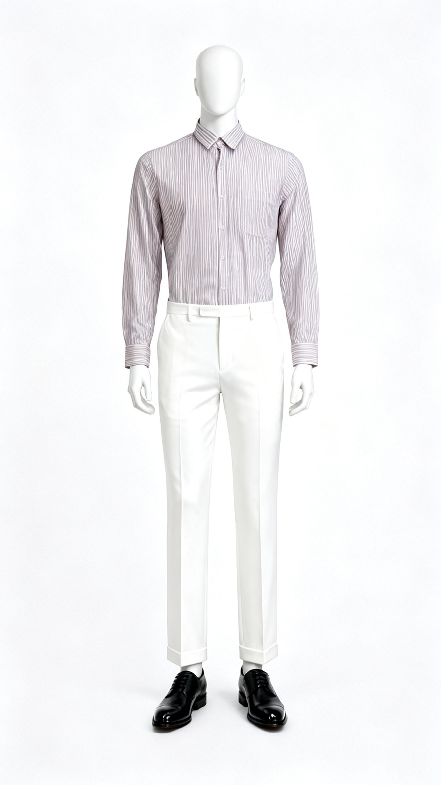 Lavender Stripe Formal Shirt