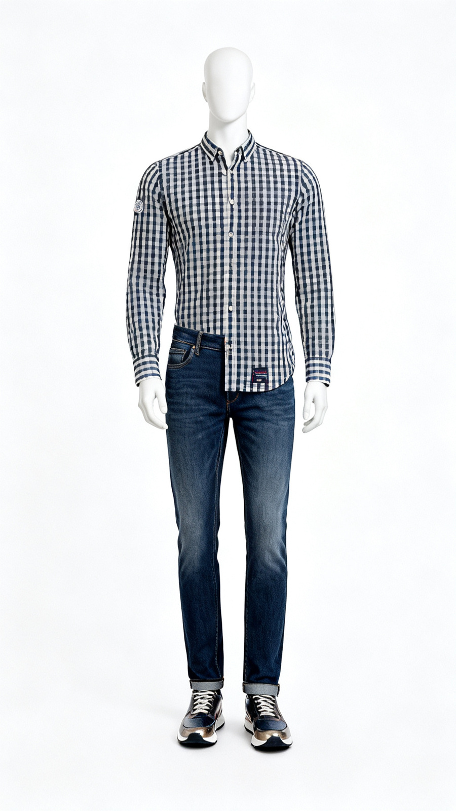 Gingham Check Casual Shirt