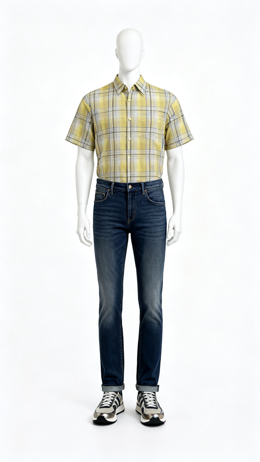 Men’s Yellow Check Shirt