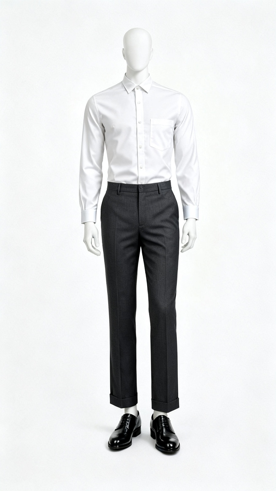 Men White Solid Shirt