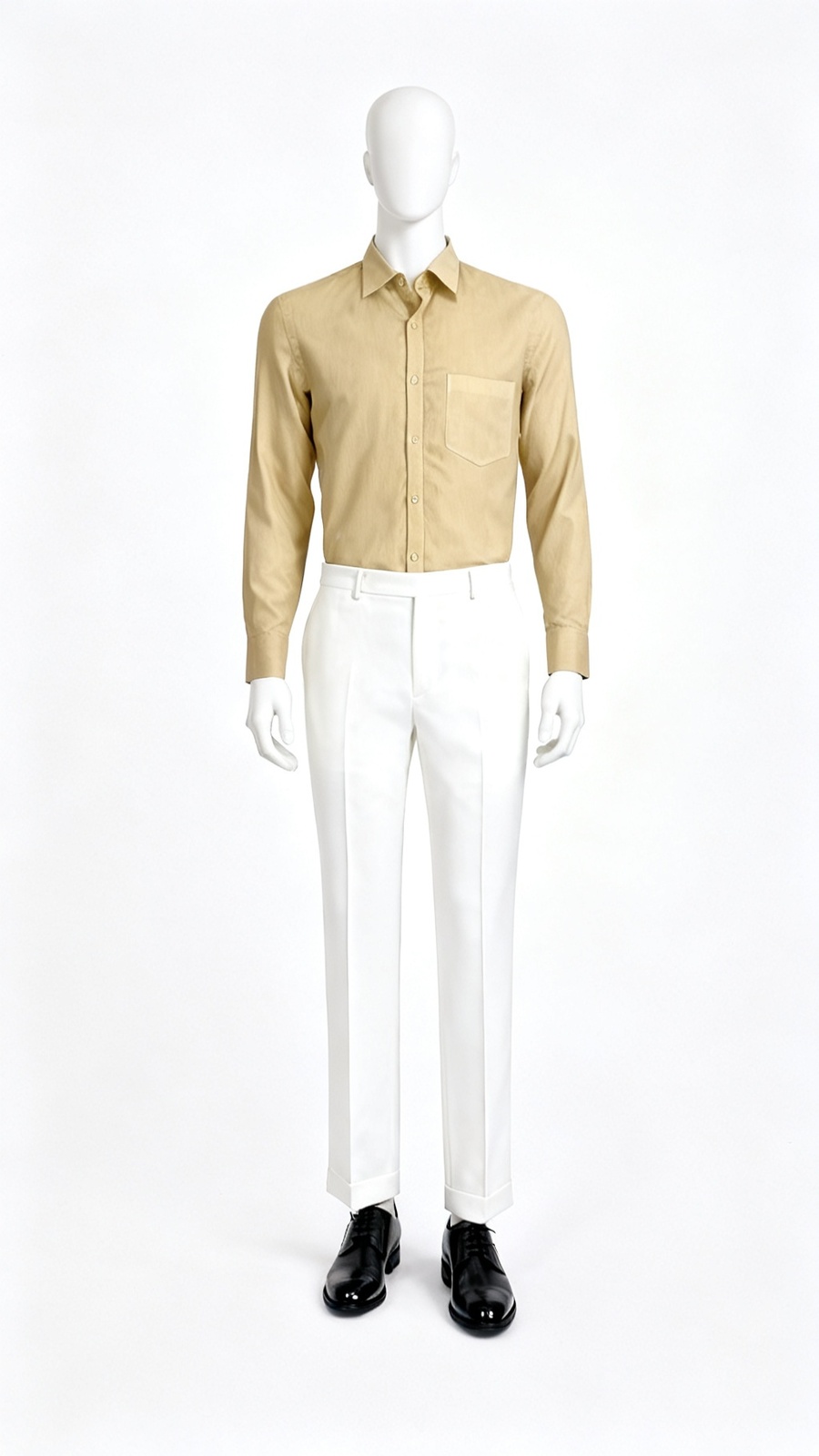 Men Mustard Tan Shirt