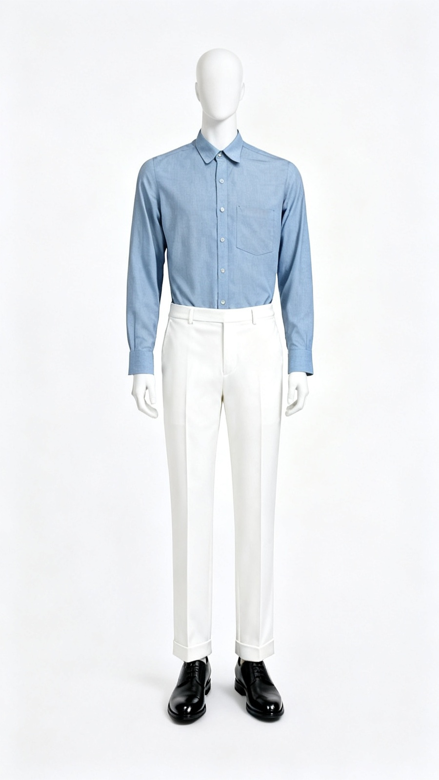 Light Blue Solid Shirt