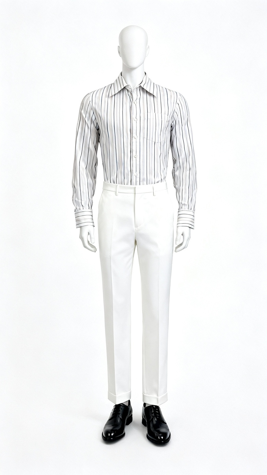 White Striped Formal Shirt