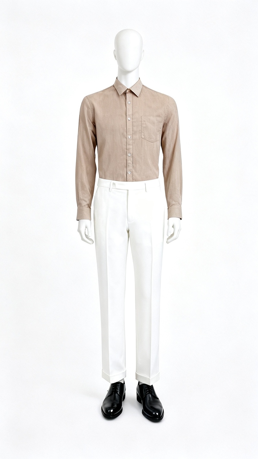 Brown Solid Formal Shirt