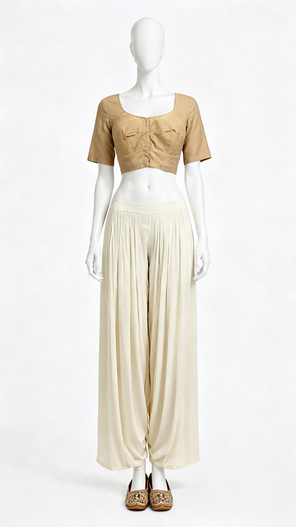 Beige Plain Blouse