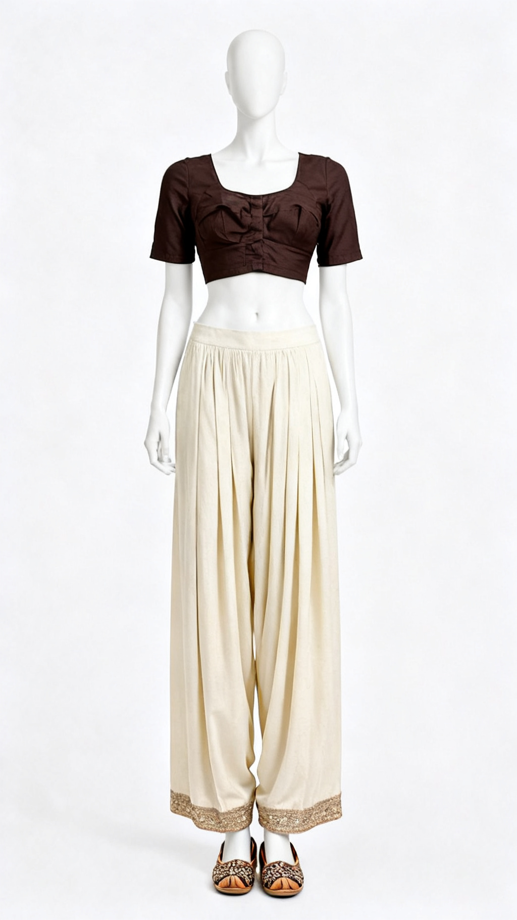 Brown Plain Blouse