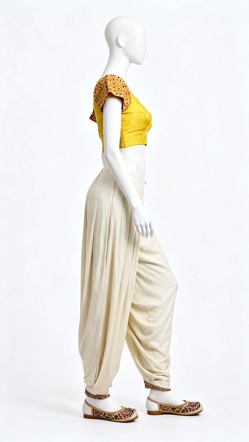Mustard Brocade Blouse