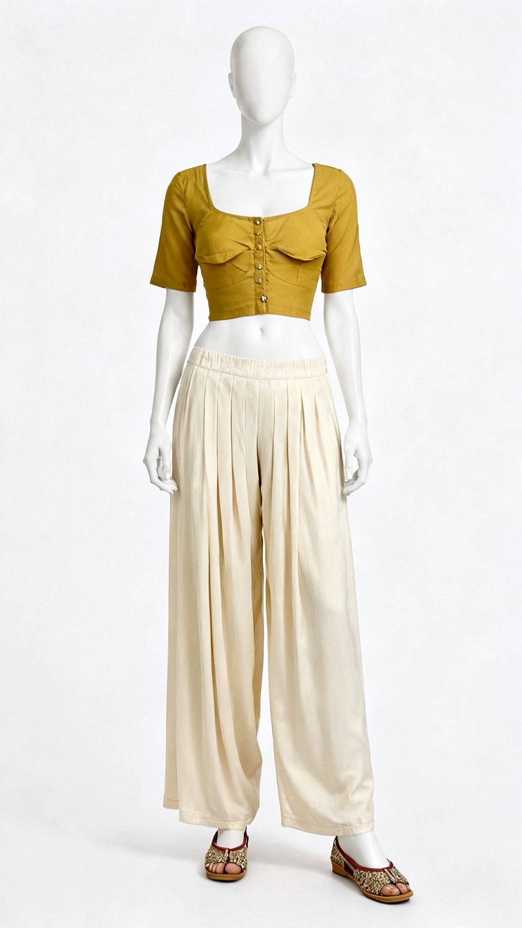 Mustard Plain Blouse