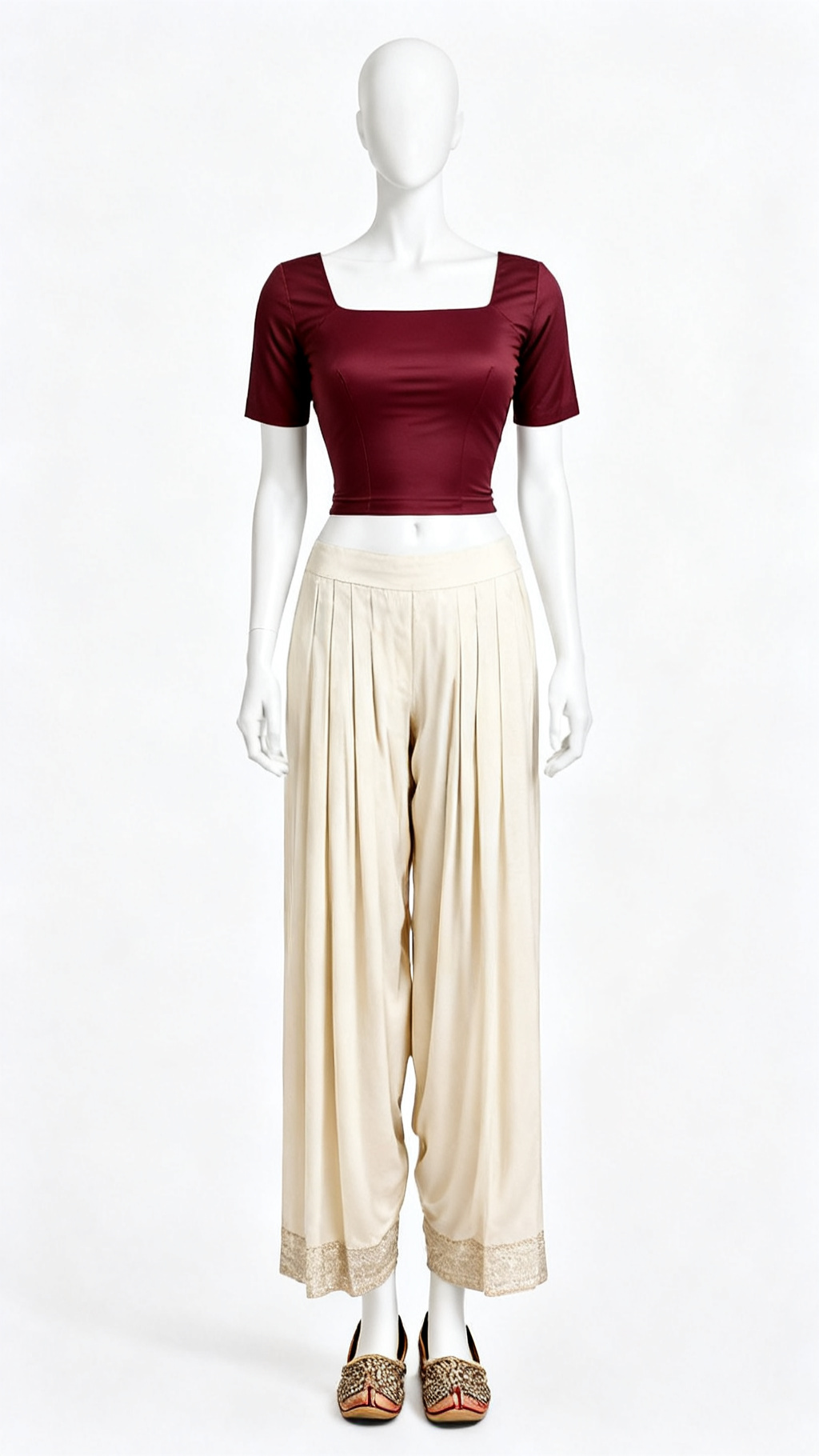 Maroon Plain Blouse