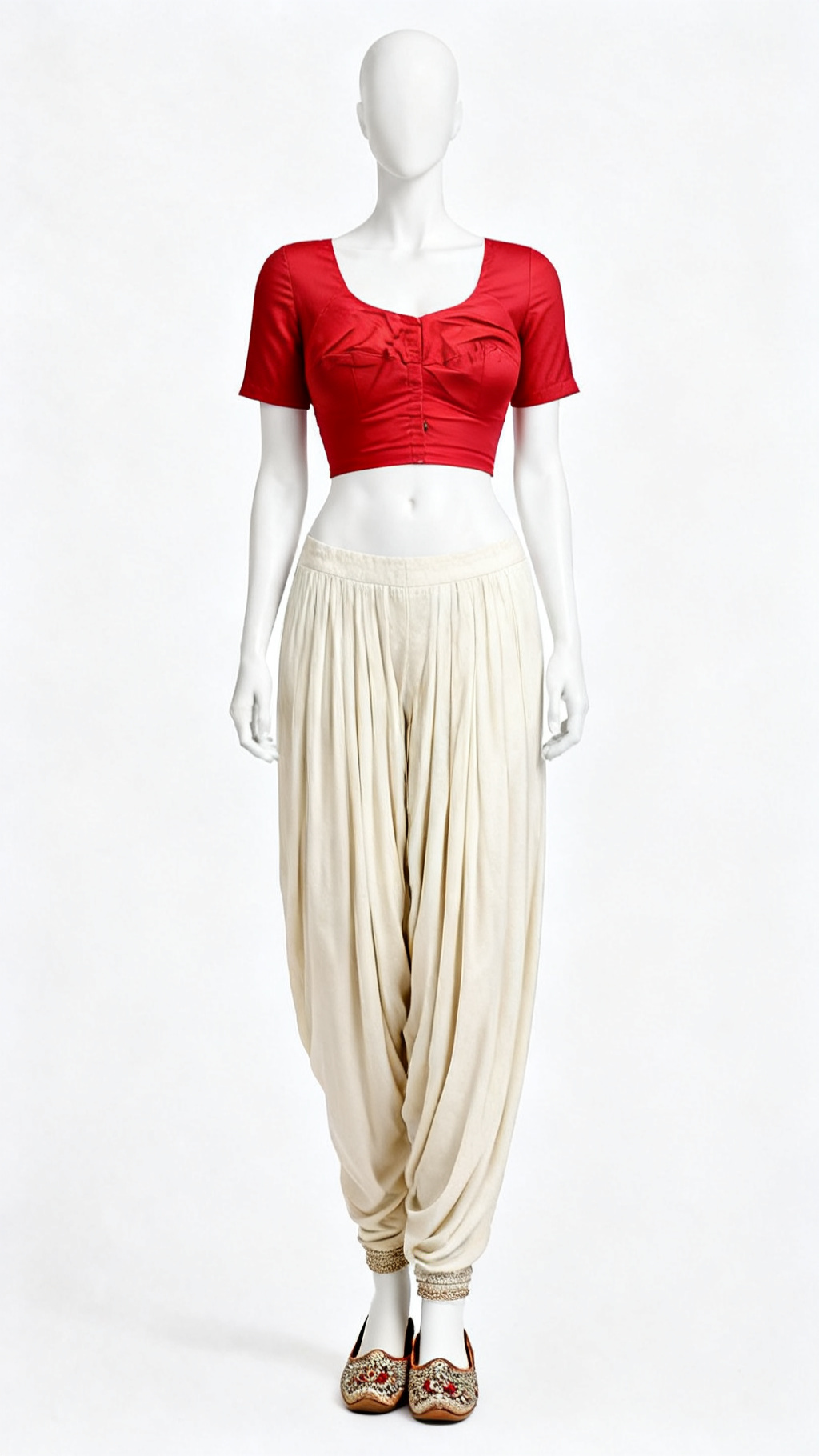 Red Plain Blouse