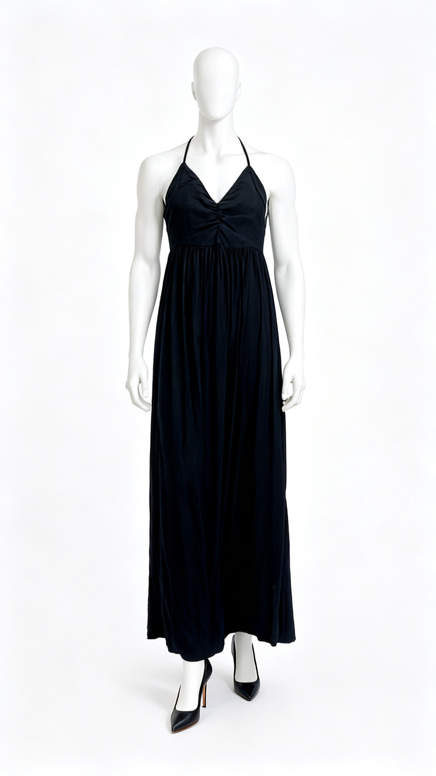 **Black Strappy Maxi Dress**