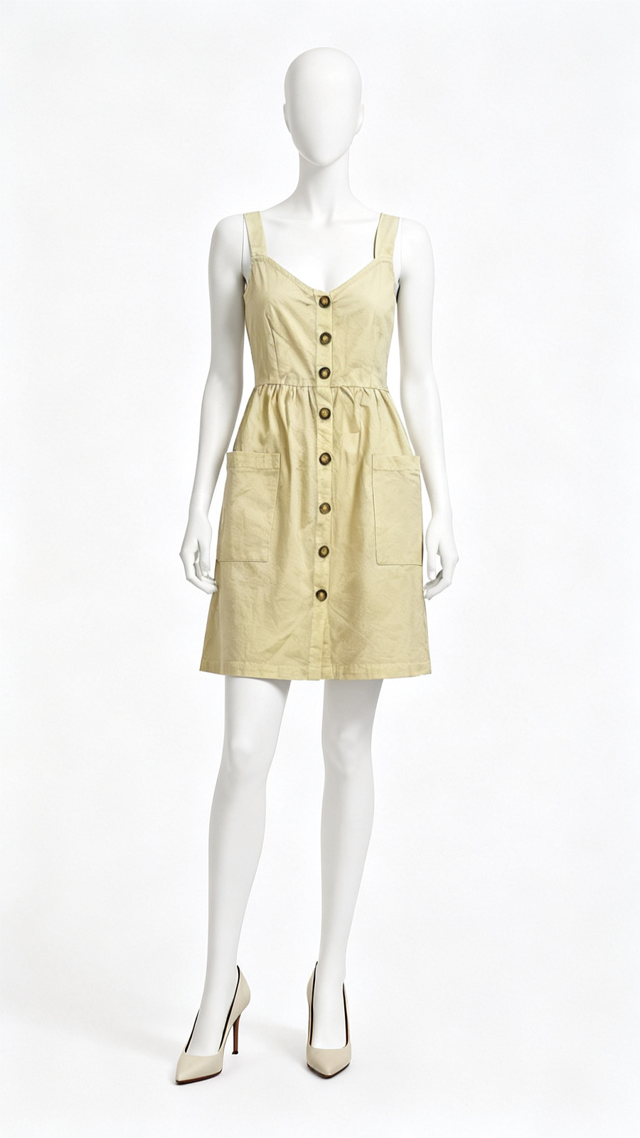 **Yellow Button Dress**