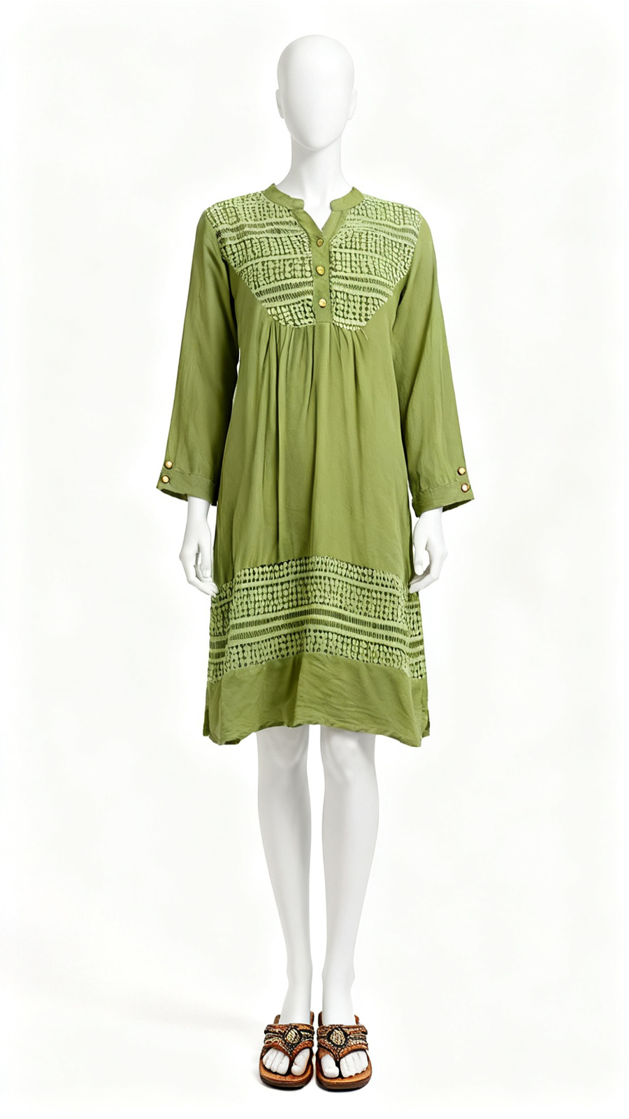 **Green Embroidered Kurti**