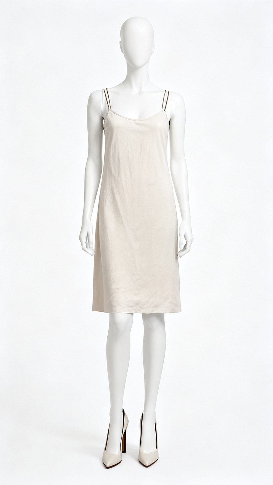 **Beige Slip Dress**