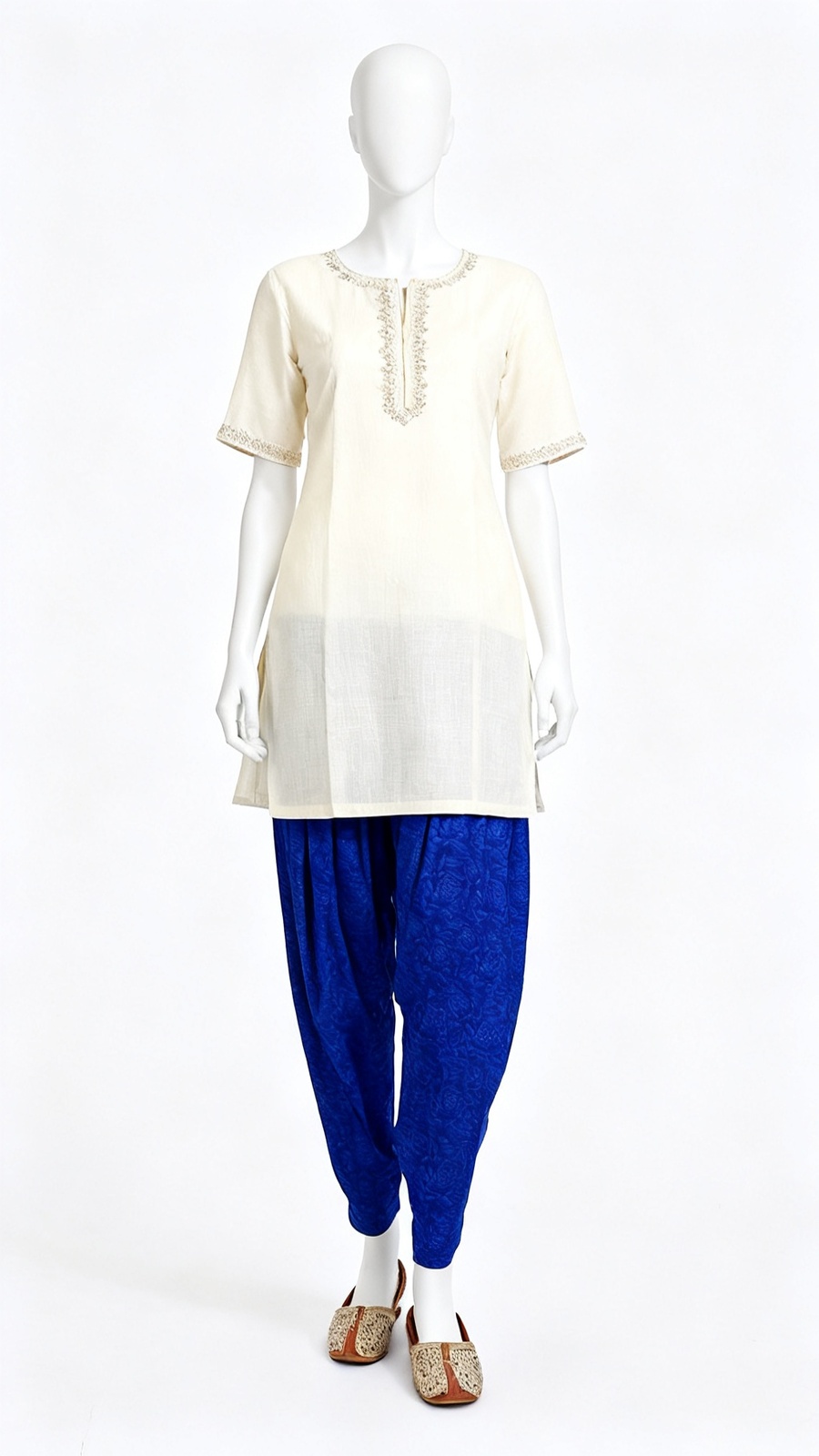 Blue Textured Salwar