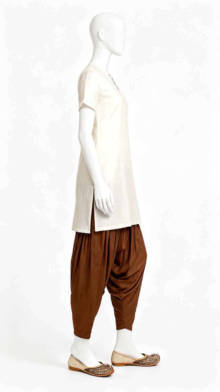 Khaki Solid Salwar