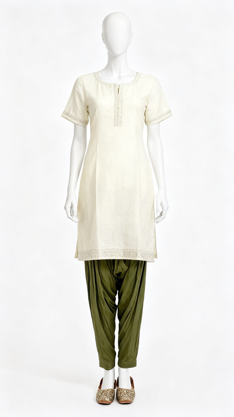 Olive Solid Salwar