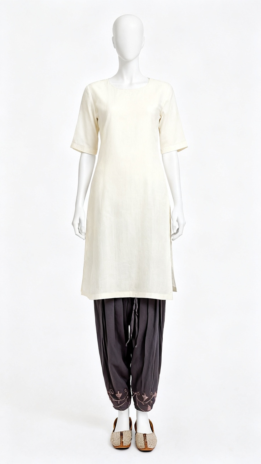 Charcoal Embroidered Salwar