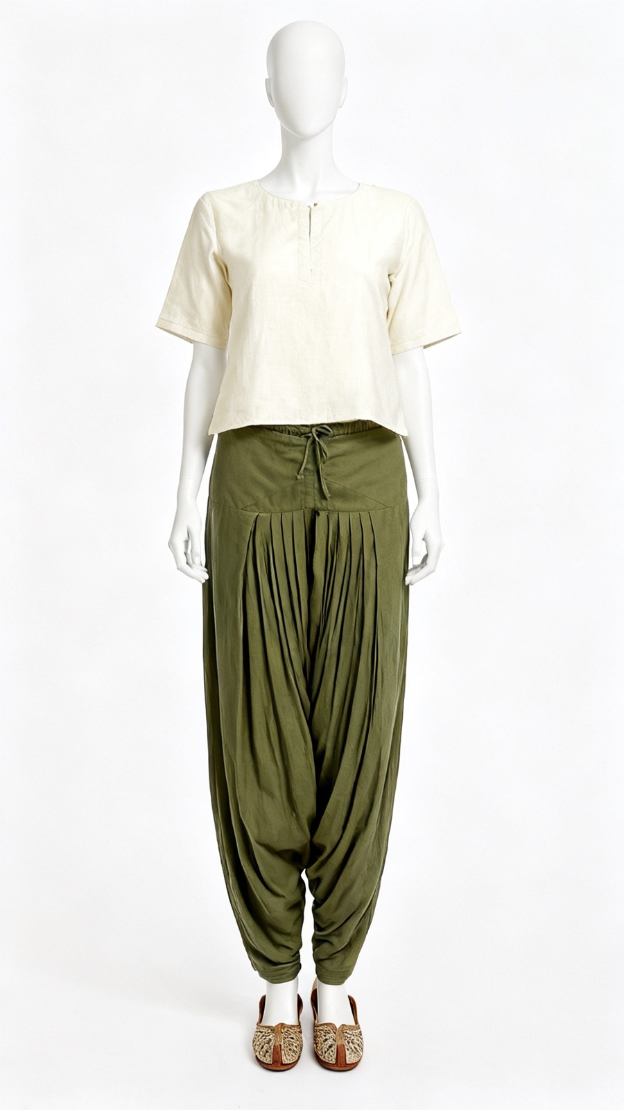 Dark Green Solid Salwar
